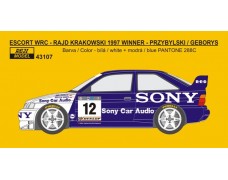 Decal – Escort WRC SONY – Rajd Krakowski 1997 1/43